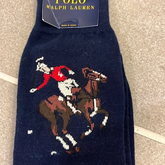 Polo Ralph Lauren Player Logo Socks Horse Equestrian Pony Mens Shoe Size 6-12.5 - Picture 2 of 5